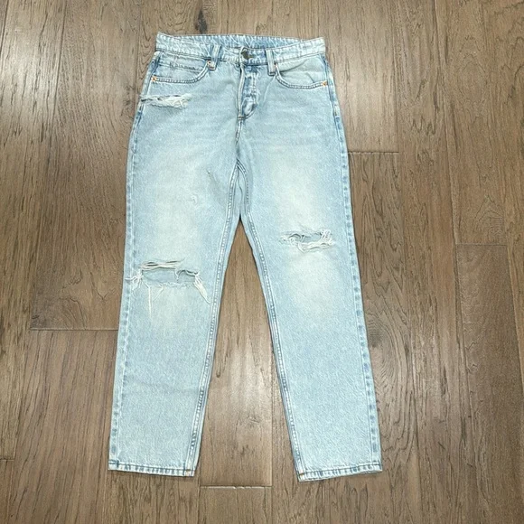 &denim 90's Boyfriend Women’s Jeans Size 4 Distressed Jeans - Picture 1 of 9